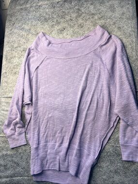 We The Free Lavender Cowl Neck Sweater